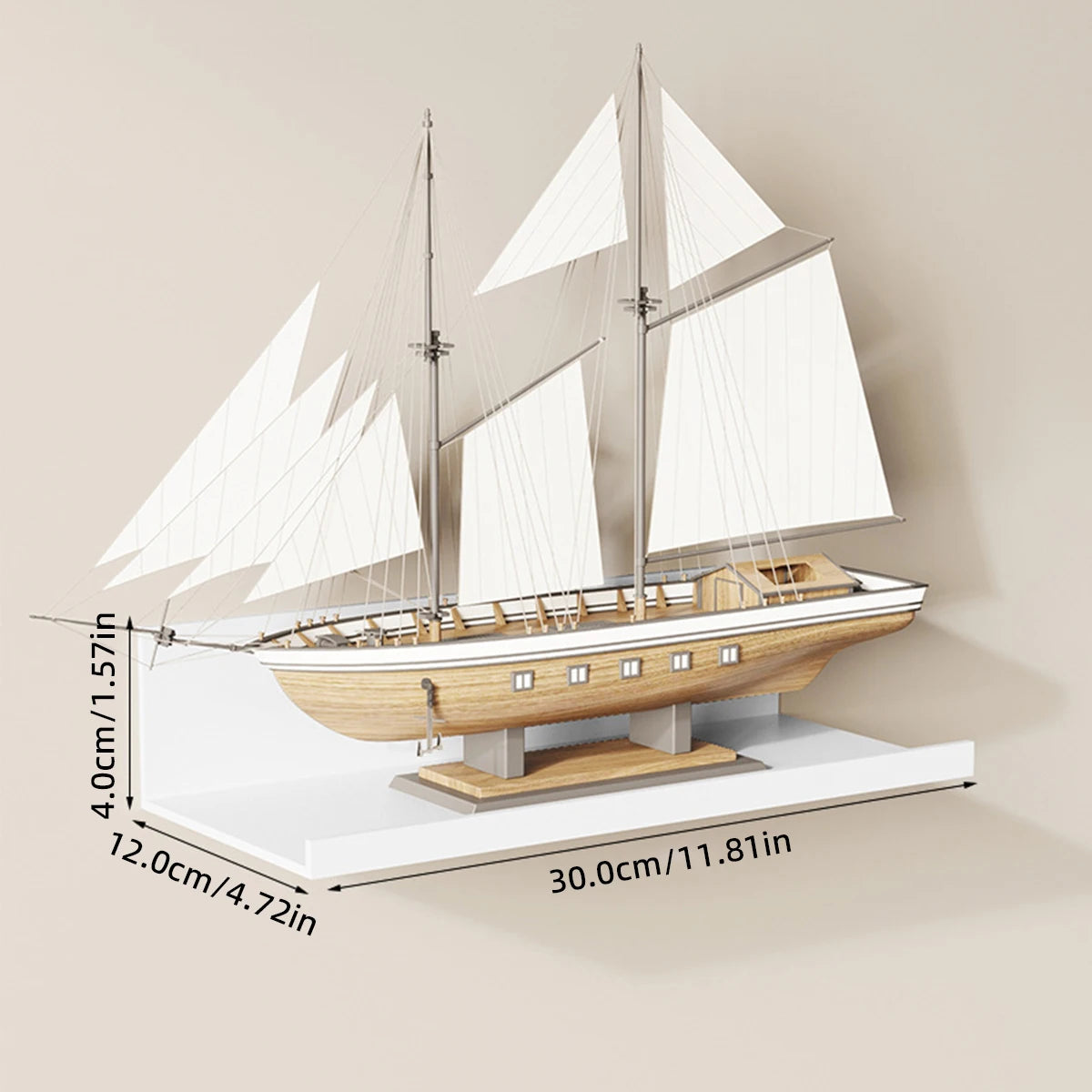 Estante flotante de cuarto de estar, baño o cocina.