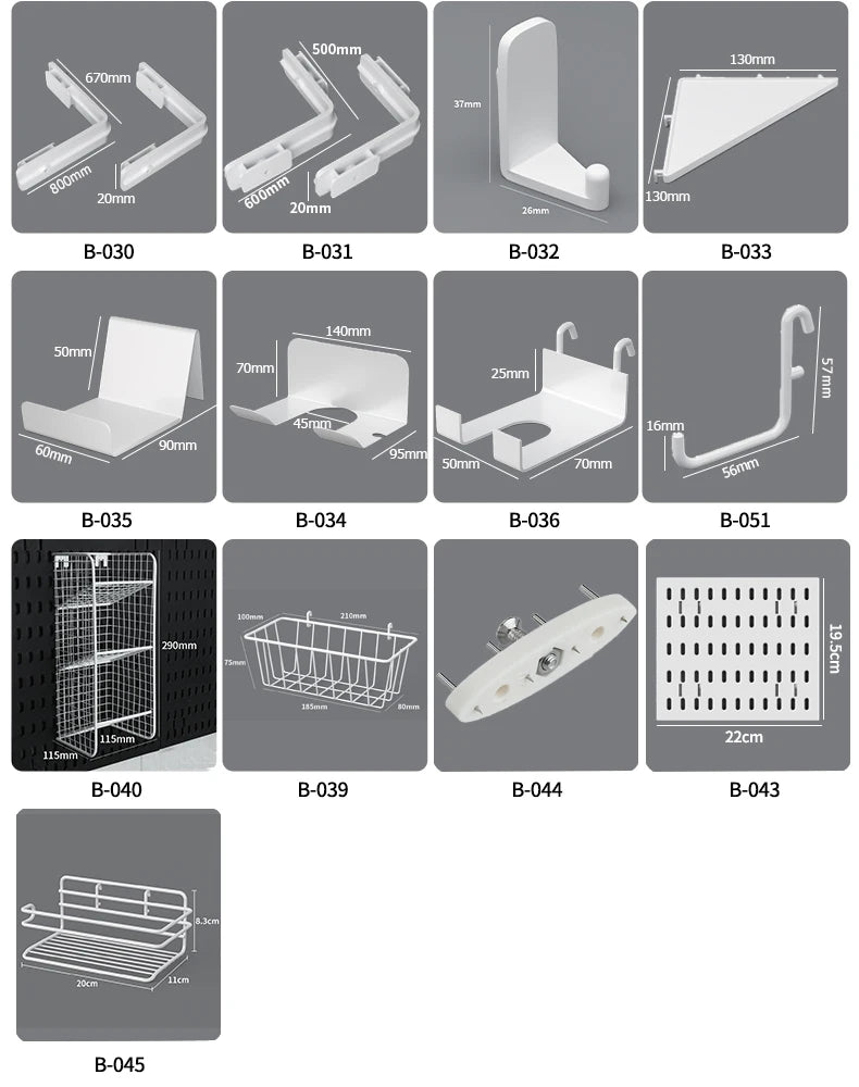 Tablero perforado decorativo de escritorio.